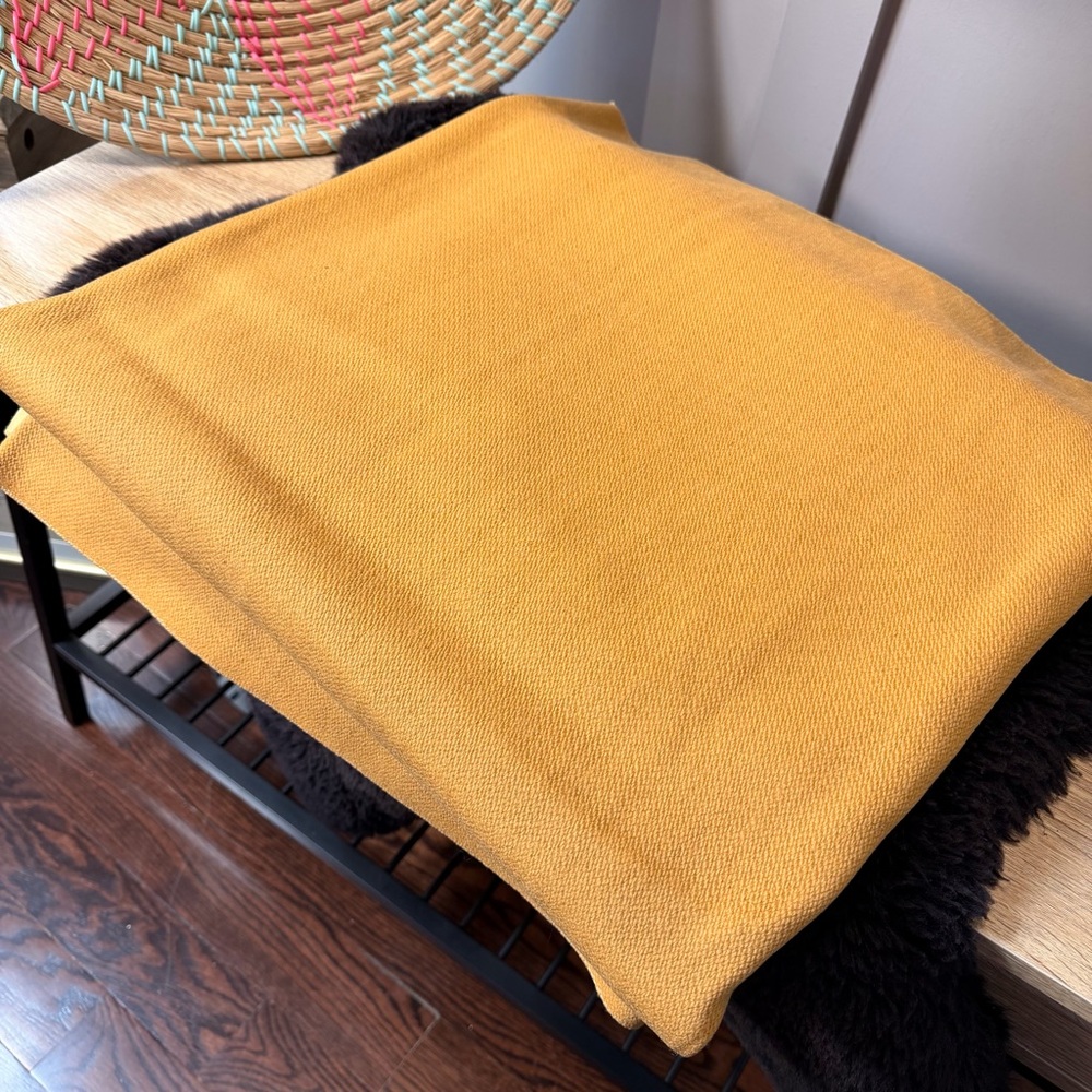 Mustard Yellow Woven Throw Blanket - Home Bedding